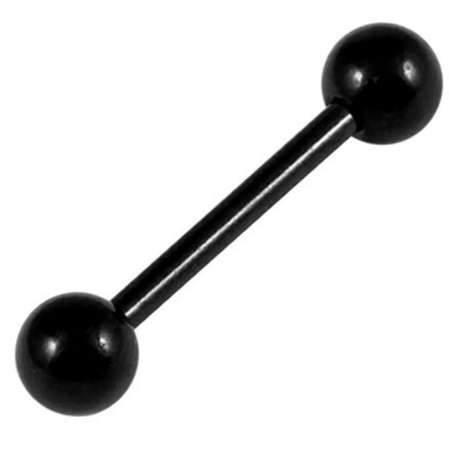 Black Titanium Straight Barbell