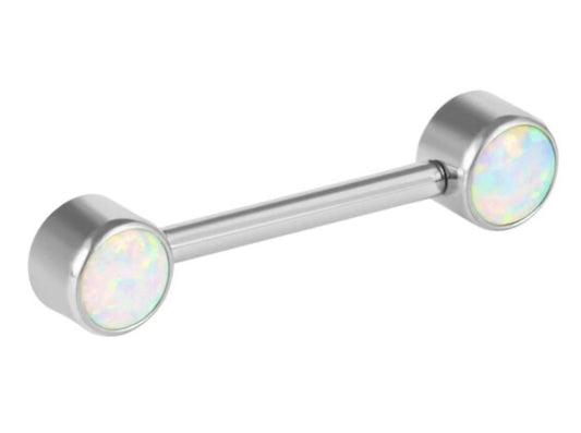 Titanium nipple bar - ice